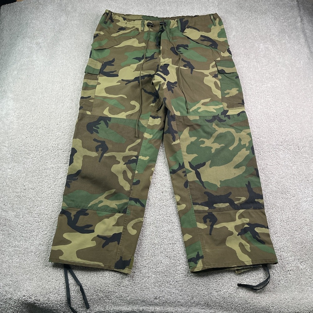 Vintage Tennier Military Pants Mens Large Regular Woodland Camo ECWCS Goretex